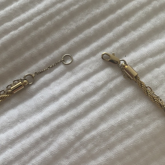 & Other Stories - Layered Duo Chain Necklace - Gold + Turqoise - Picture 3 of 5